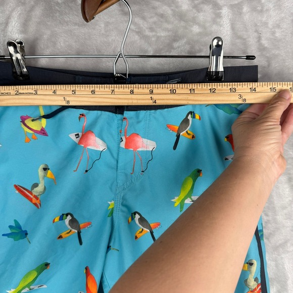 Quiksilver Mens Swim Trunks Board Shorts Blue Bird Print Size‎ 28 - Picture 3 of 5